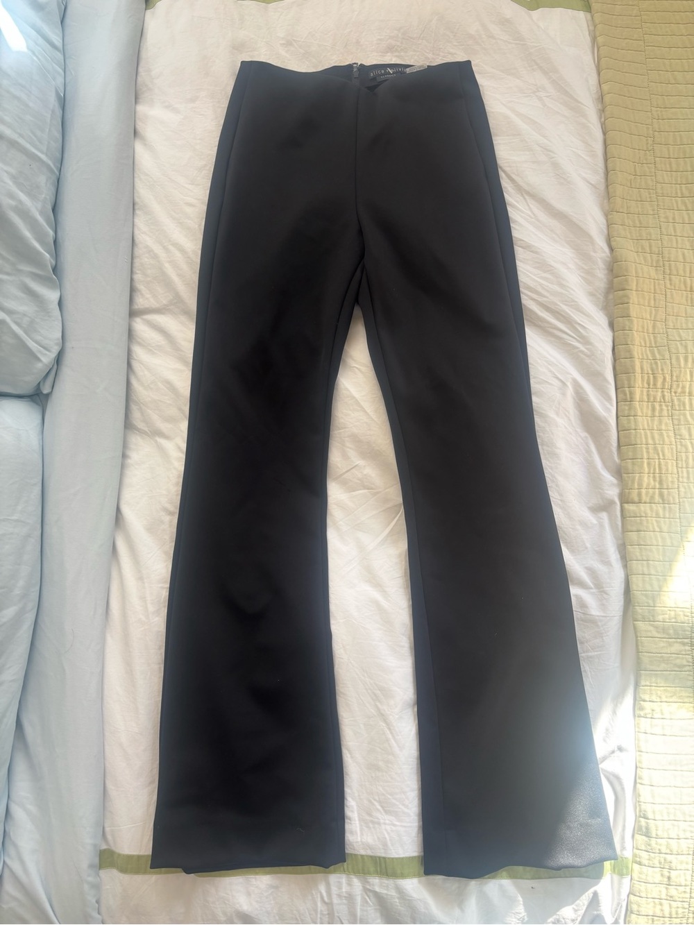 Alice + Olivia Black Flared Dress Pants